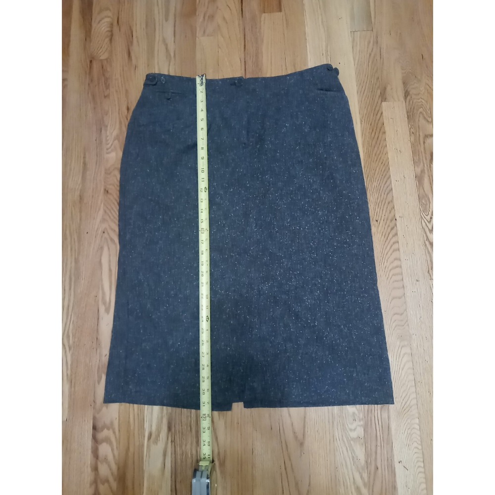 Jones Of New York Signature Women Size 14W Pencil Skirt Tweed Black